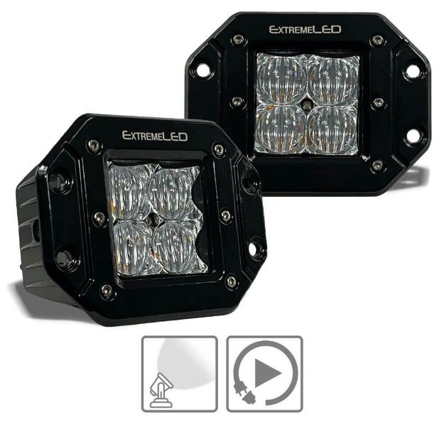 Spot and Flood Flush Mount Extreme Series 3" LED Light Pod (All Options) - Aspire Auto Accessories